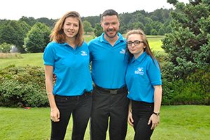 The CRT Staff Team at the Children's Respite Trust's Golf Day at Chartham Park East Grinstead with Simple Safety Advice raising funds for the Children's Respite Trust Charity for disabled children in Sussex, Kent from Sevenoaks to Eastbourne, Horsham to Hastings