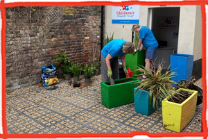 Volunteers at the Garden of the Children's Respite Trust in Uckfield