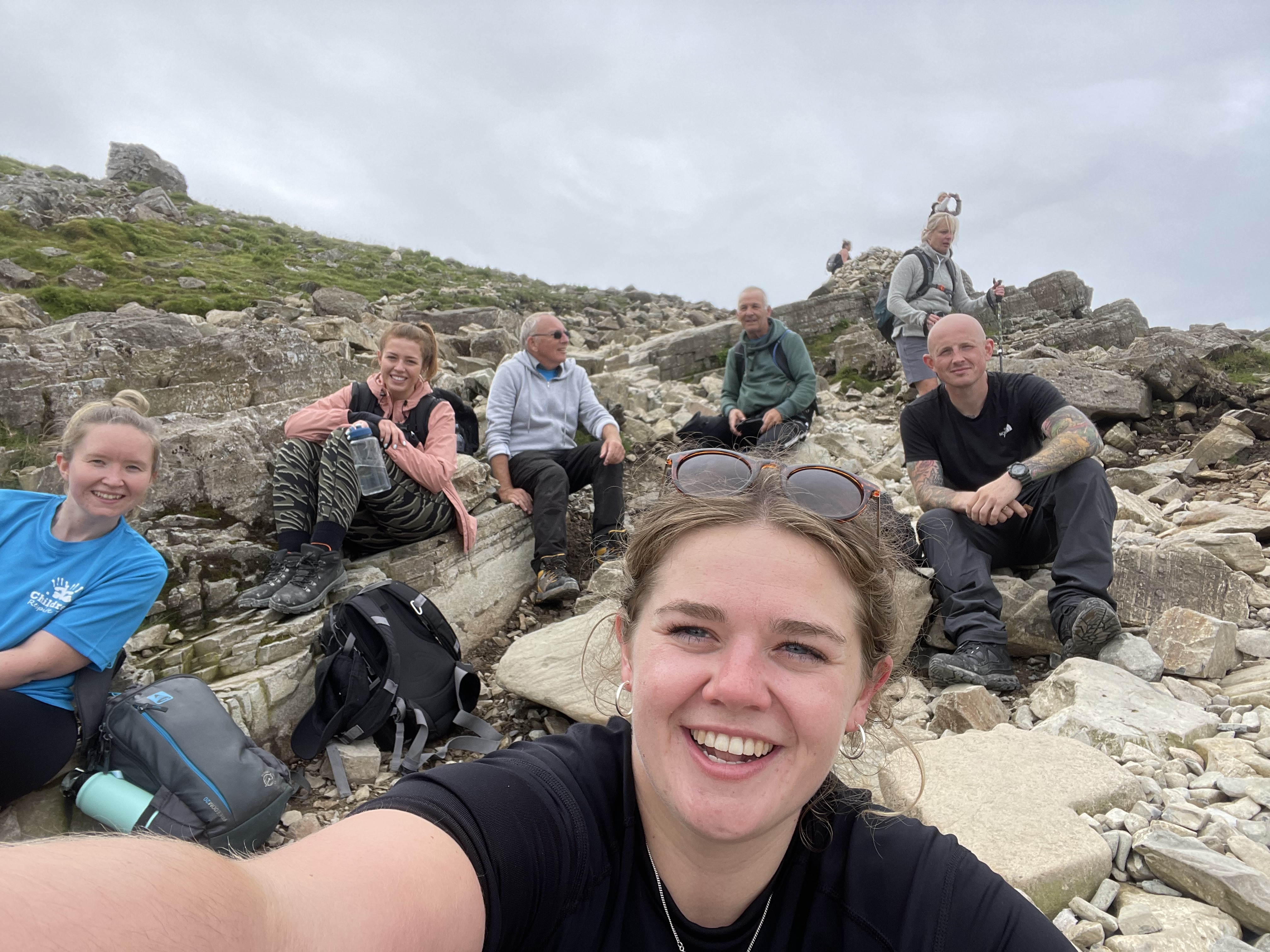 Selfie of the Team on Scafell Pike 