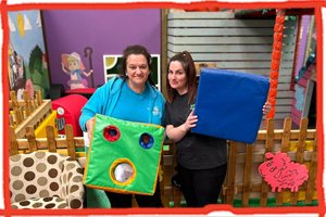 Barney's Play supports the Children's Respiite Trust with soft play donation