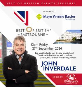 Best of British Dinner at the Grand Hotel Eastbourne with John Inverdale